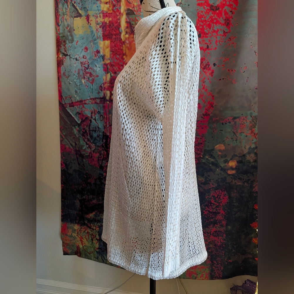 Issey Miyake Pleats Please White Zip Up Top / Jacket - Picture 4 of 10